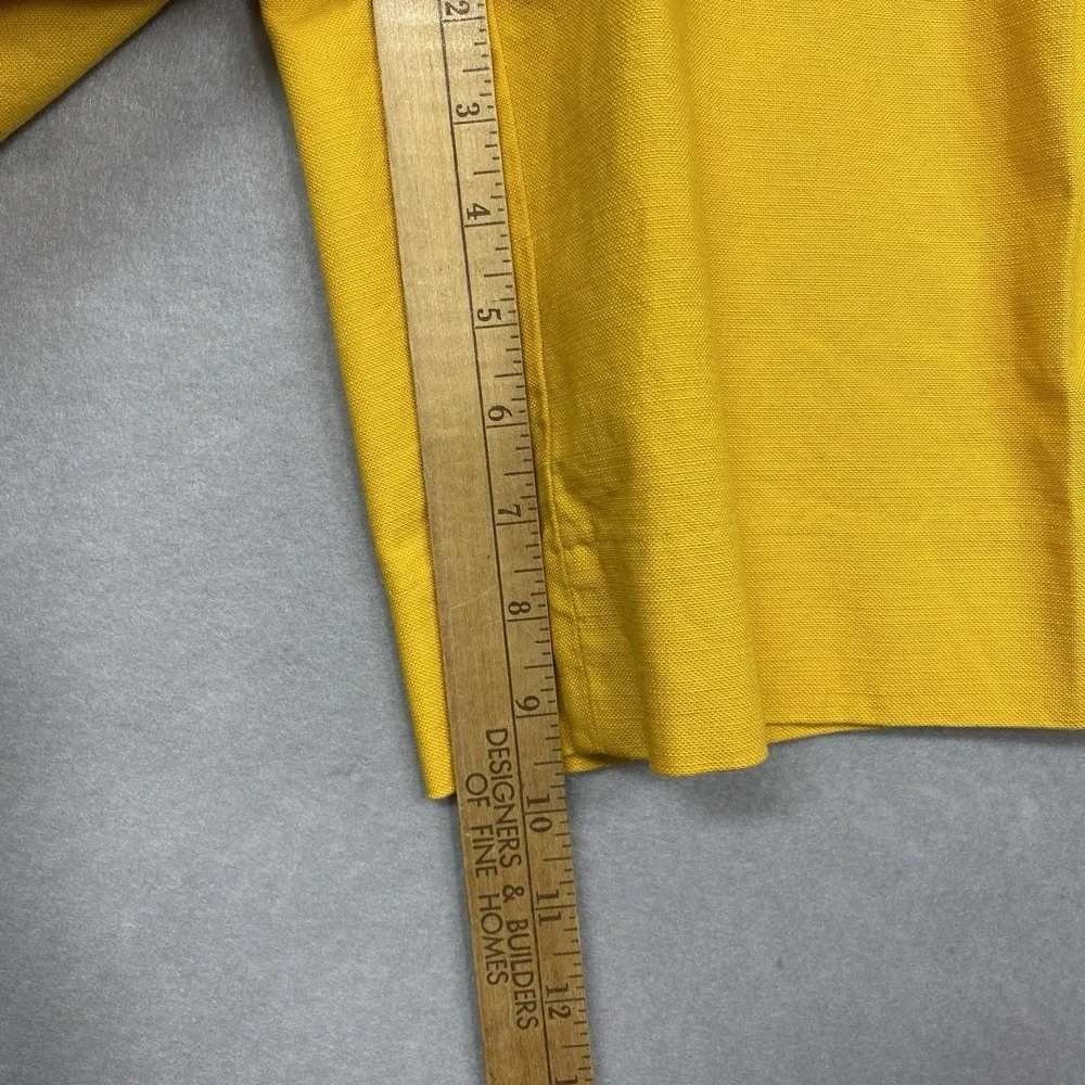 Banana Republic Mens 34 Athletics Shorts Yellow Pleated Bermuda Chino NWT